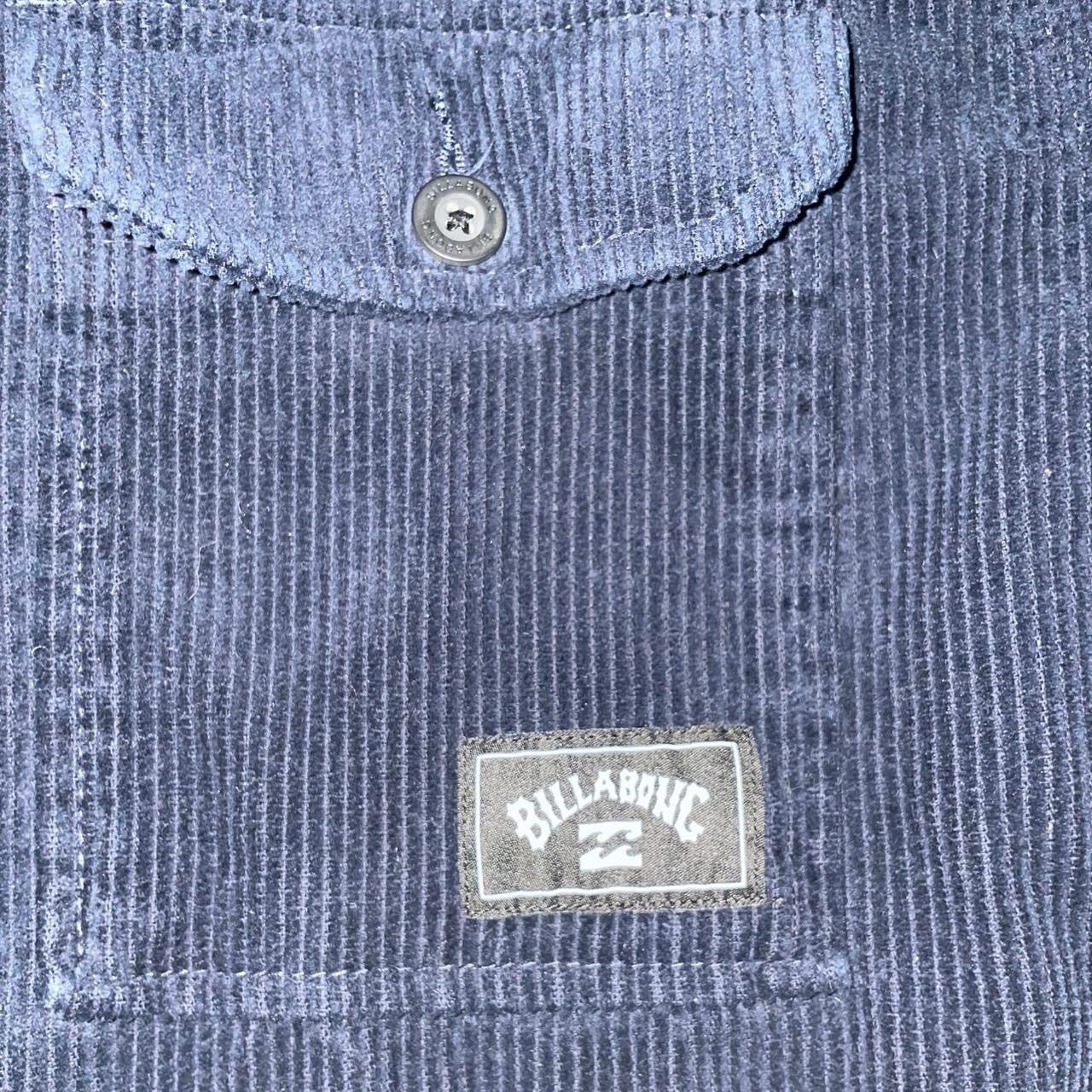 Billabong Navy Blue Corduroy Jacket – Zip-Up Workwear Style (M)