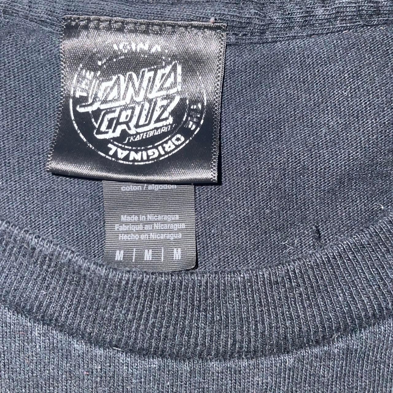 Y2K Santa Cruz Flame Logo Tee | Vintage Skate Graphic | Black T-Shirt