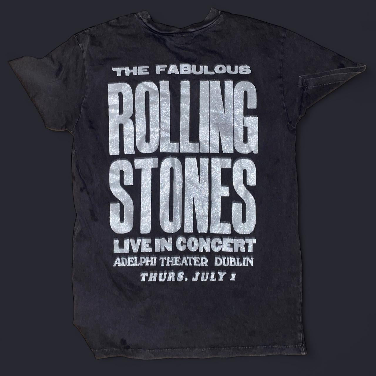 Vintage Rolling Stones Concert Tee – Black – 90s/2000s Rock Band Graphic Shirt – Unisex