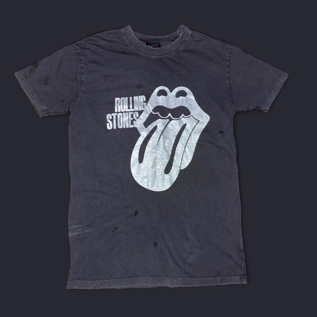 Vintage Rolling Stones Concert Tee – Black – 90s/2000s Rock Band Graphic Shirt – Unisex