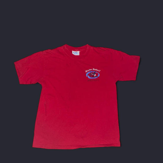 Vintage Master Baiter’s Puerto Vallarta Tee | 90s Fishing Graphic | Red