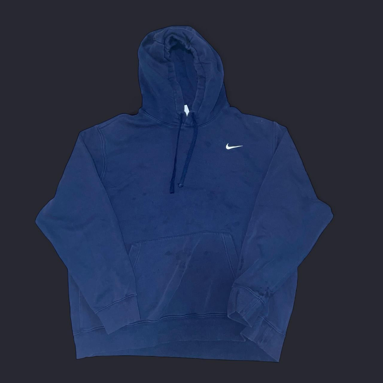 Vintage Nike Essential Navy Hoodie | Minimalist Y2K Streetwear XXL