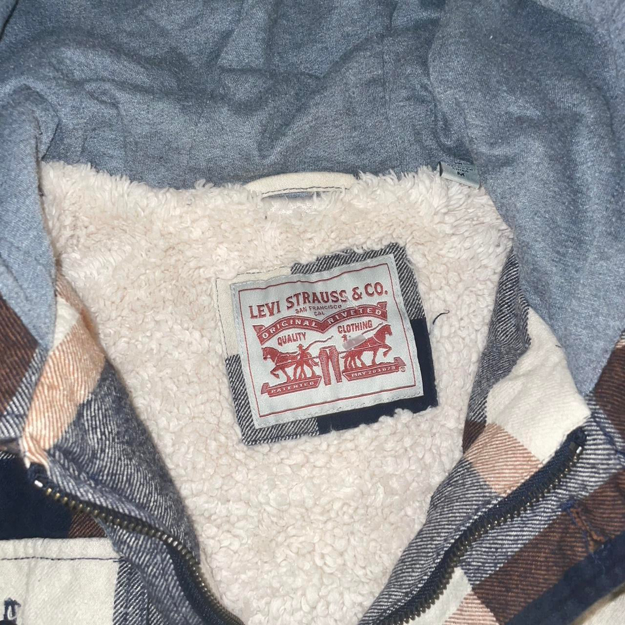 Vintage Levi’s Sherpa Flannel Jacket – M – 90s/2000s Grunge