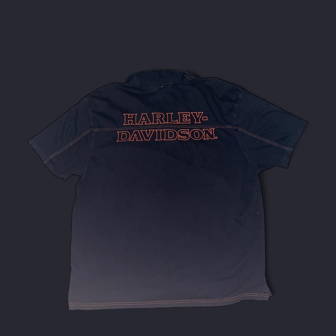 Vintage Harley-Davidson Polo Shirt | Black Collared Biker Tee | 2XL
