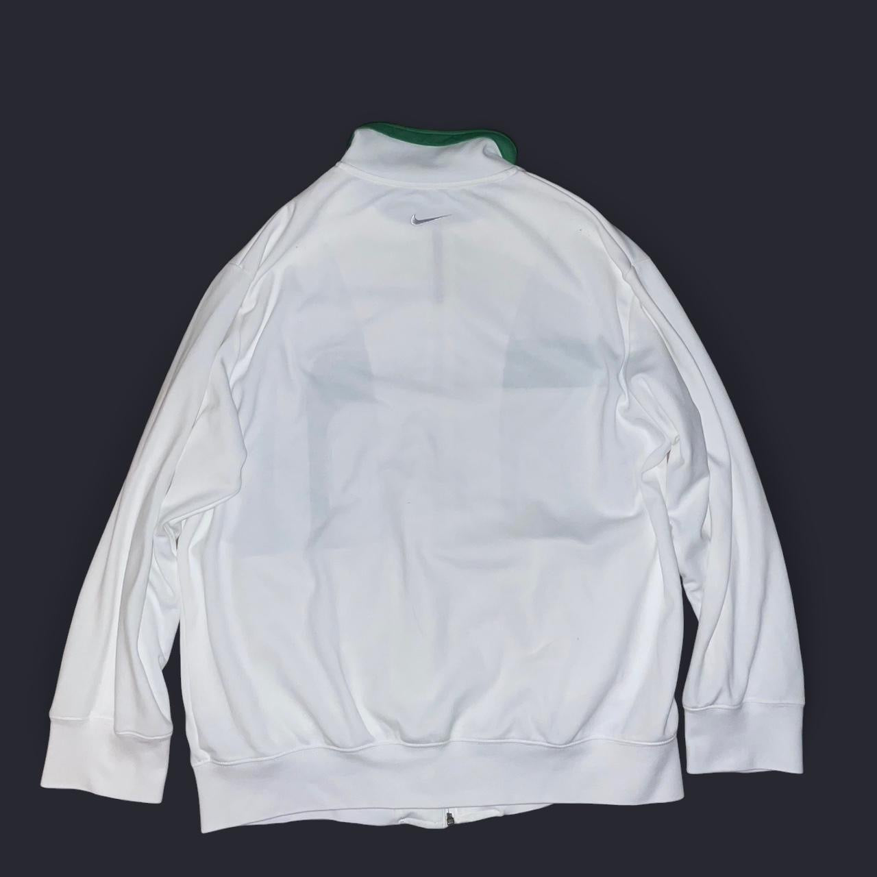 Vintage Y2K Nike Track Jacket – White & Green (L)
