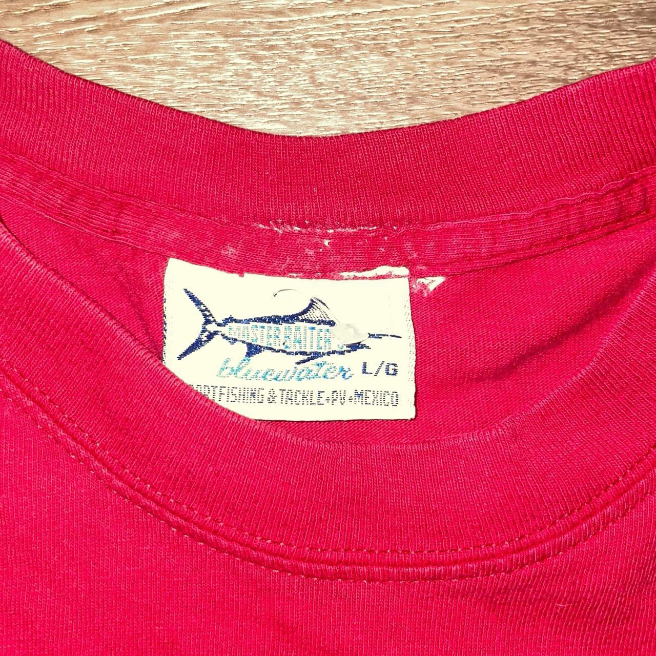 Vintage Master Baiter’s Puerto Vallarta Tee | 90s Fishing Graphic | Red