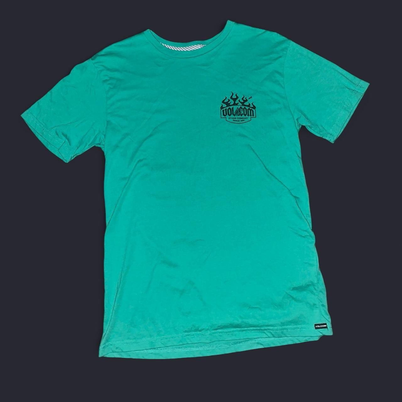 Volcom Stone Company Flame Graphic Tee – Green (L)
