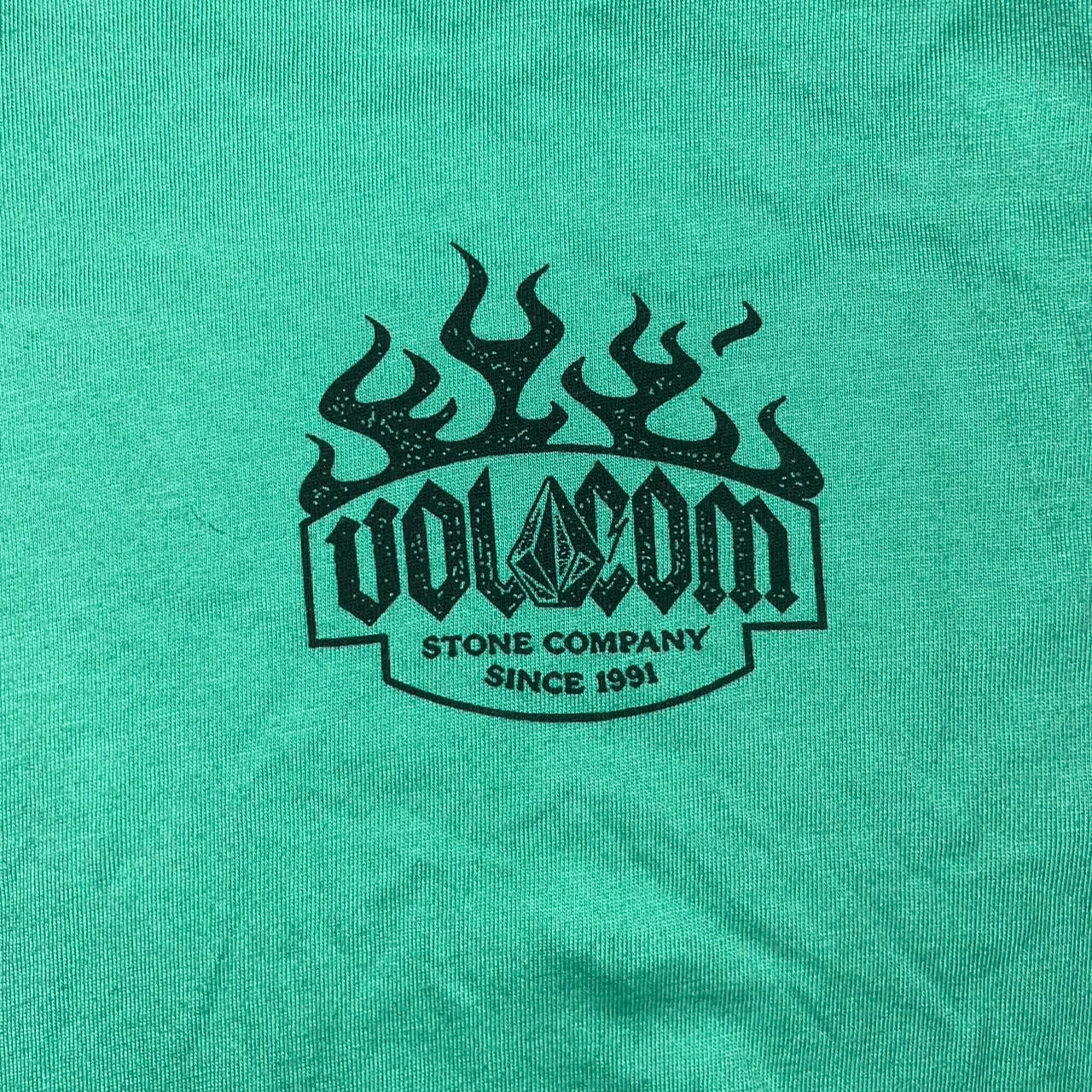 Volcom Stone Company Flame Graphic Tee – Green (L)