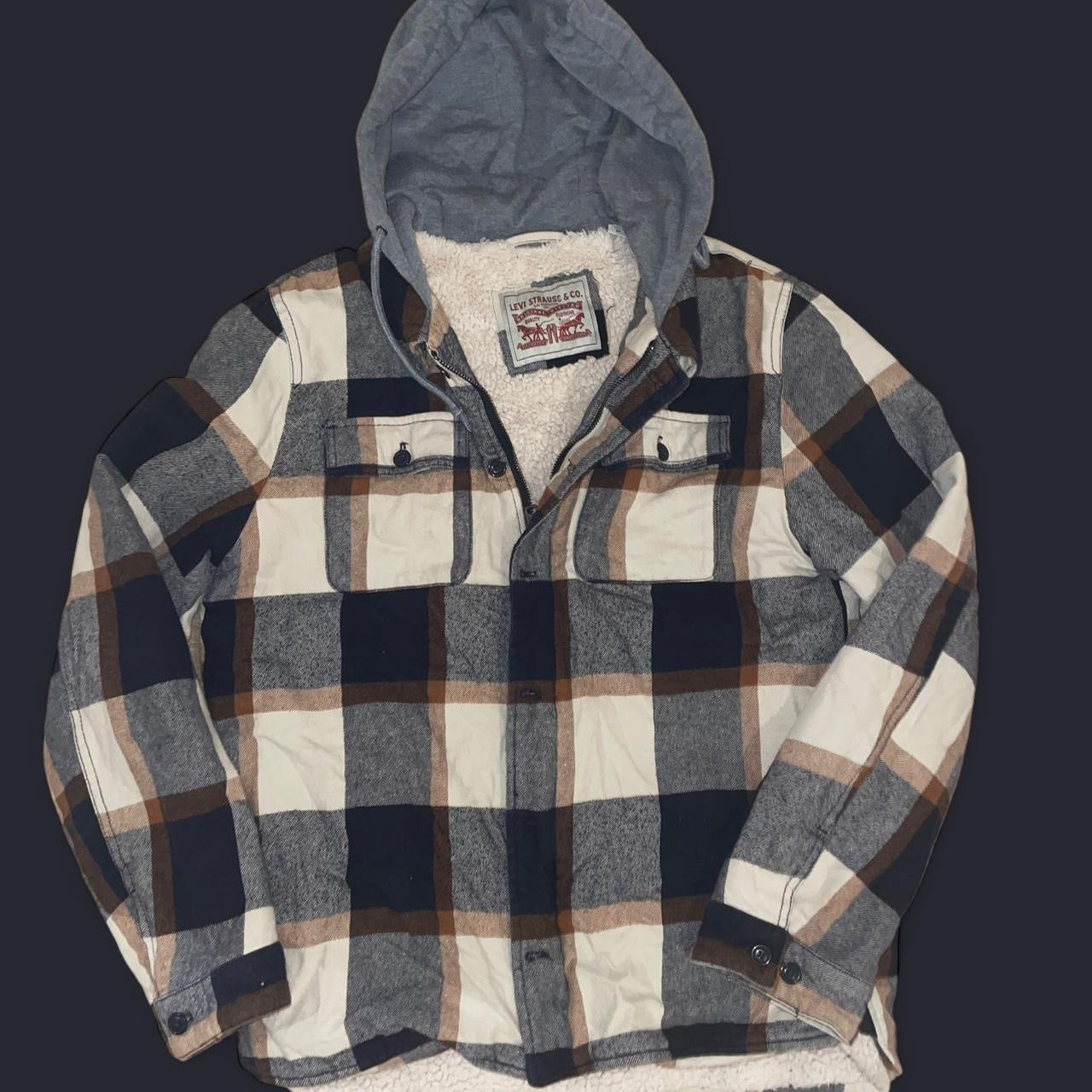 Vintage Levi’s Sherpa Flannel Jacket – M – 90s/2000s Grunge