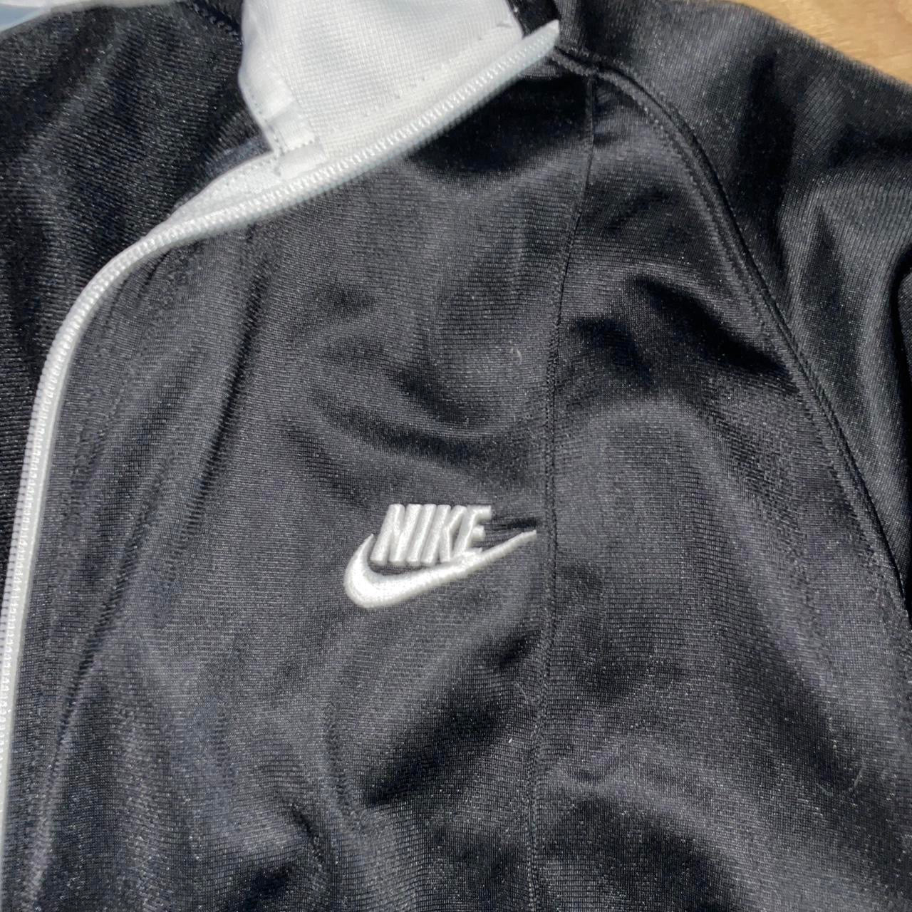 Y2K Nike Track Jacket | Black & White Retro Windbreaker | XL