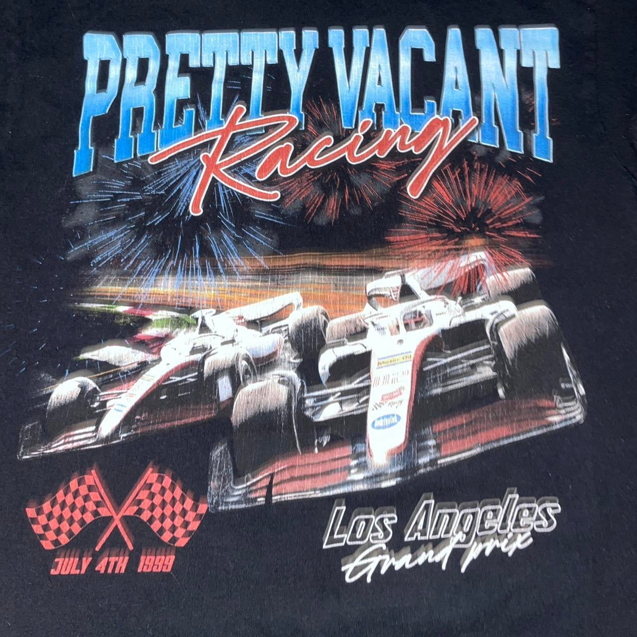 Vintage Pretty Vacant Racing Tee | 4th of July Los Angeles Grand Prix | Y2K Style