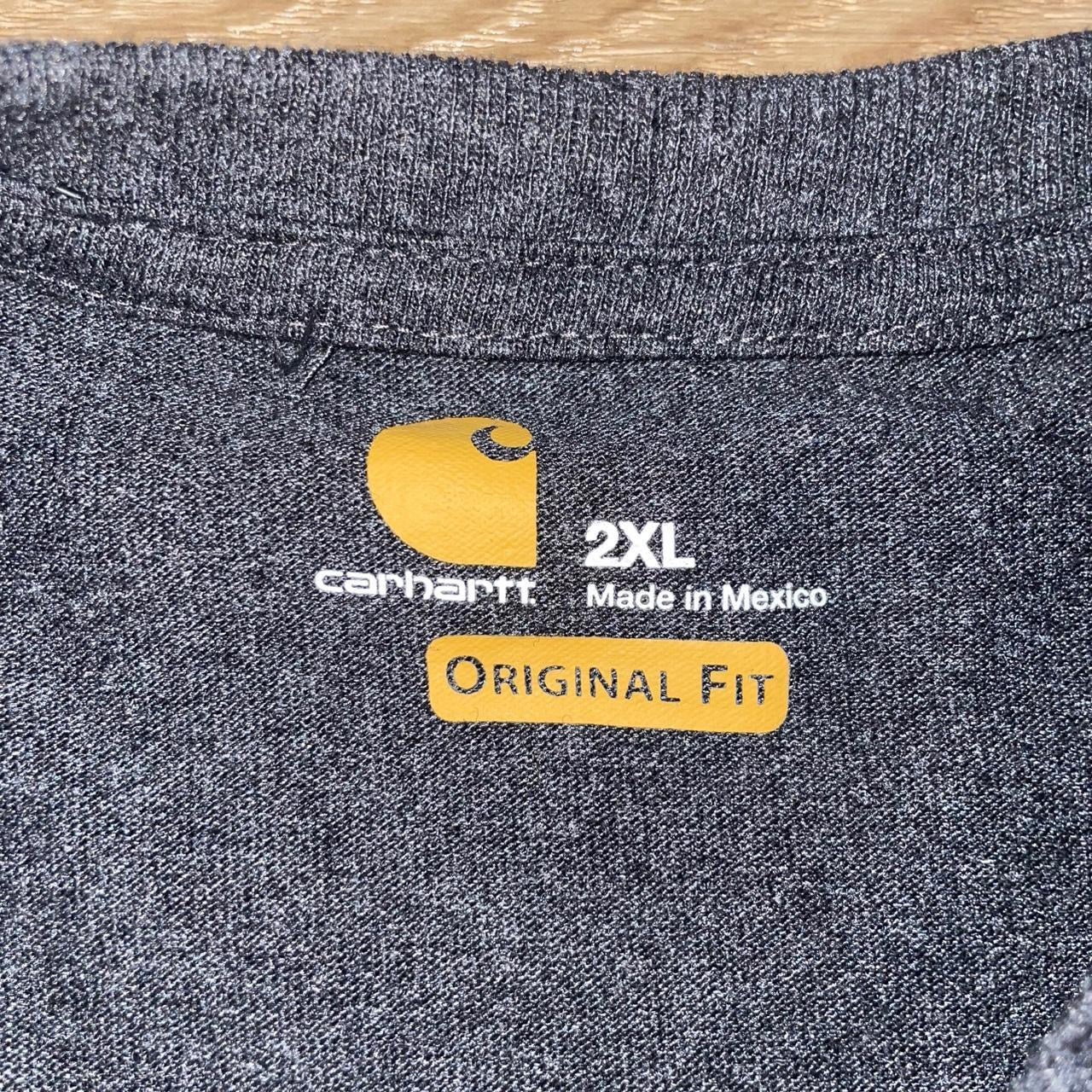 Vintage Carhartt Pocket Tee | Heather Navy Original Fit Workwear T-Shirt