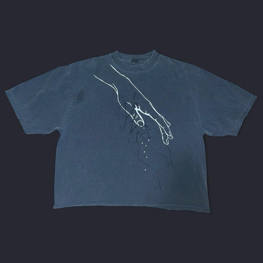 Oversized Vintage Minimalist Line Art Tee | Y2K Aesthetic Graphic T-Shir
