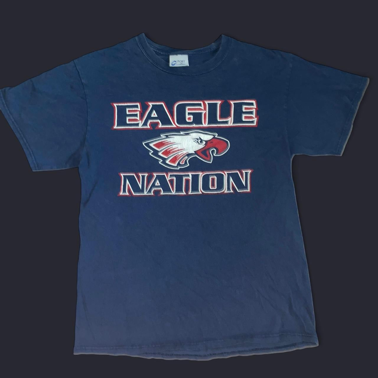Vintage Eagle Nation Graphic Tee – Navy Blue
