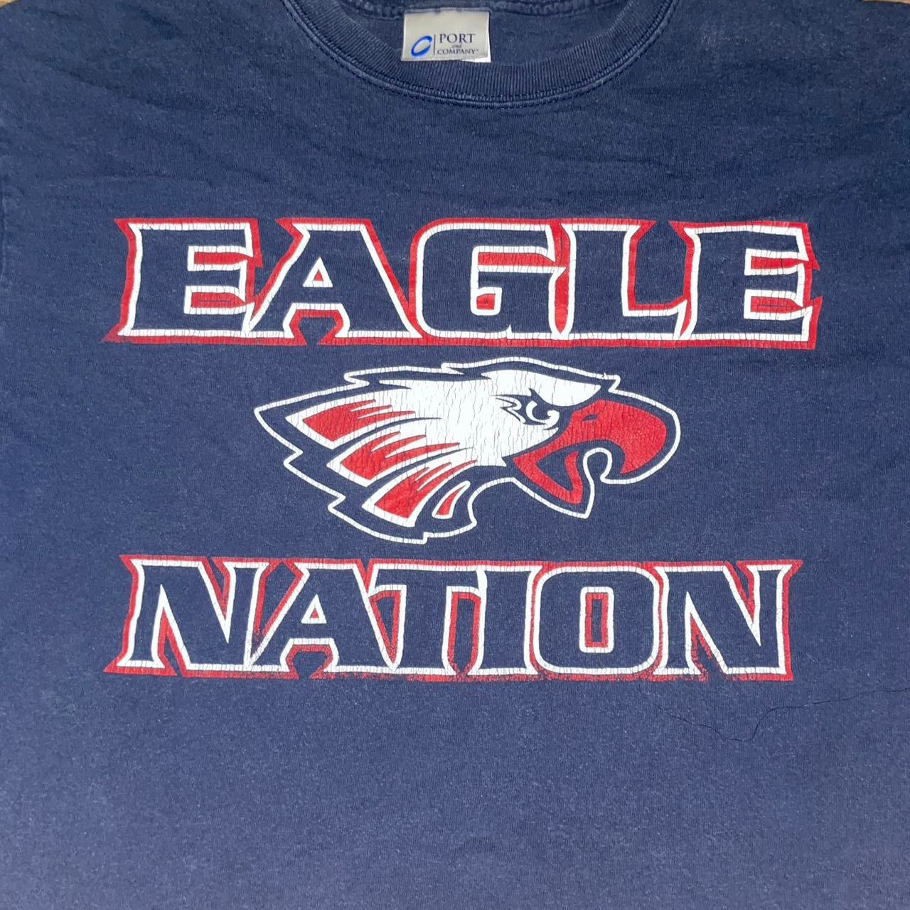 Vintage Eagle Nation Graphic Tee – Navy Blue